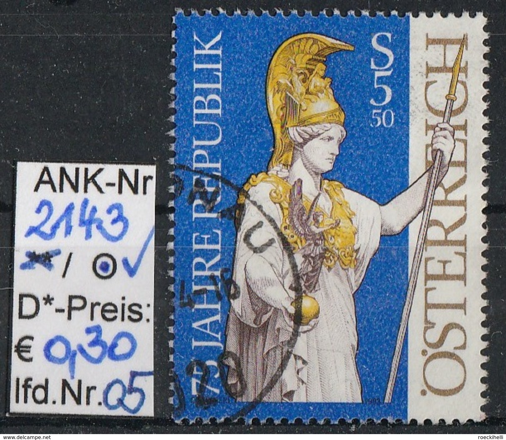 12.11.1993  -  SM  "75 Jahre Republik Österreich"  -  O  Gestempelt - Siehe Scan  (2143o 01-06) - Used Stamps