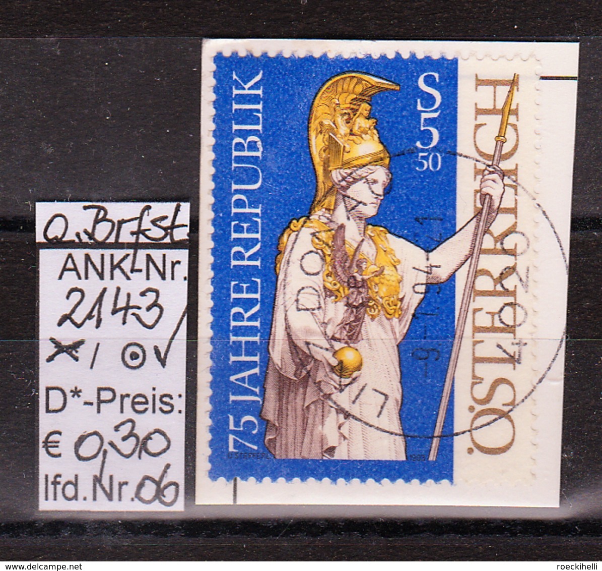 12.11.1993  -  SM  "75 Jahre Republik Österreich"  -  O  Gestempelt - Siehe Scan  (2143o 01-06) - Used Stamps