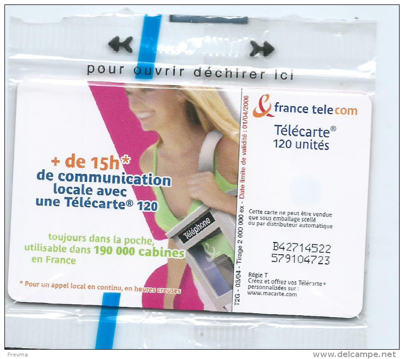 Telecarte Cabine 03/04 - 2004