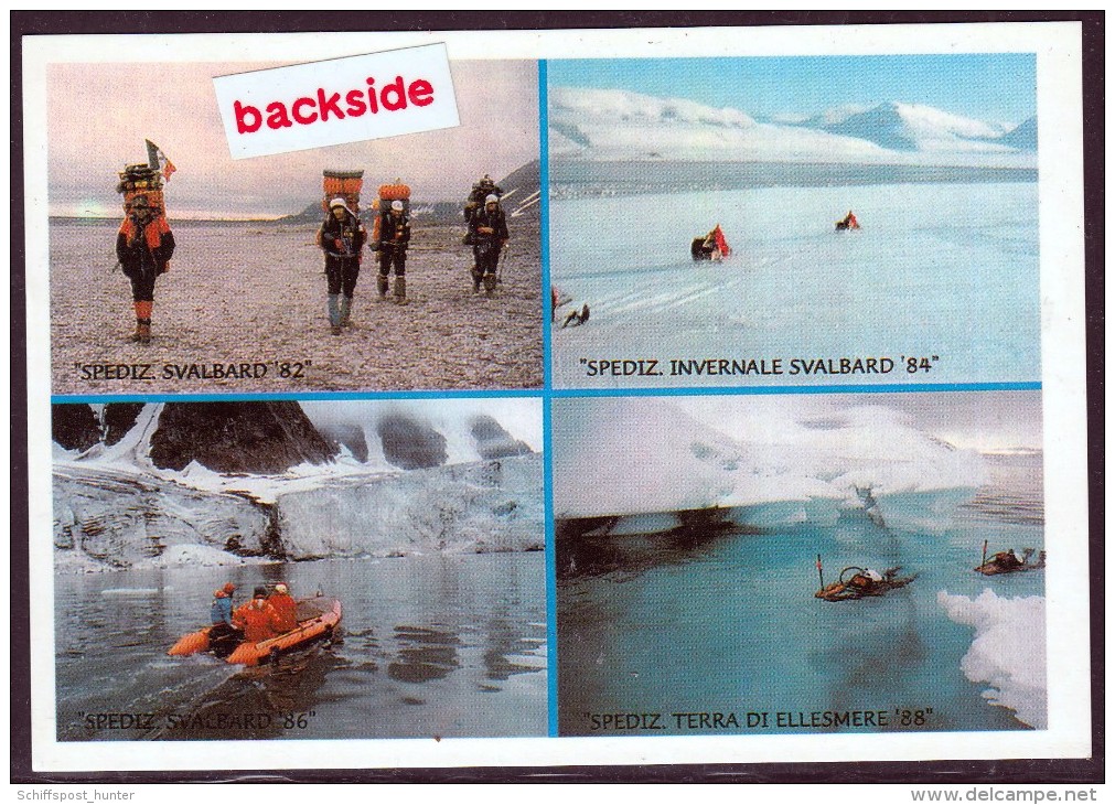 ARCTIC, ITALIA, Expeditiion "Ass. GRANDE NORD" 2001, Expeditions-Card No.46 + 5 Signatures, Look Scans !! 8.10-24 - Antarctische Expedities