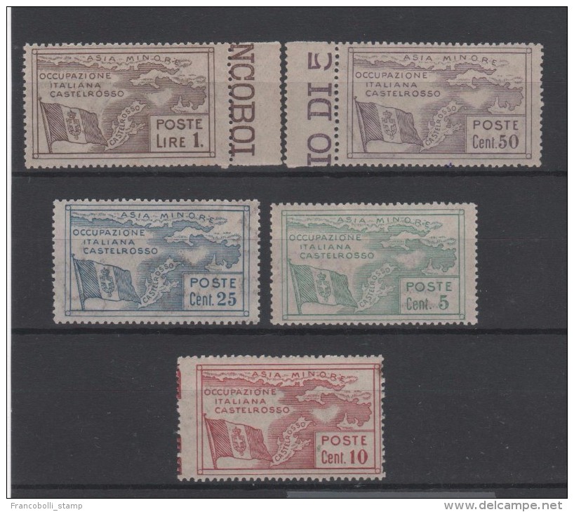 1923 Castelrosso Occupazione Italiana Serie Cpl MNH - Castelrosso