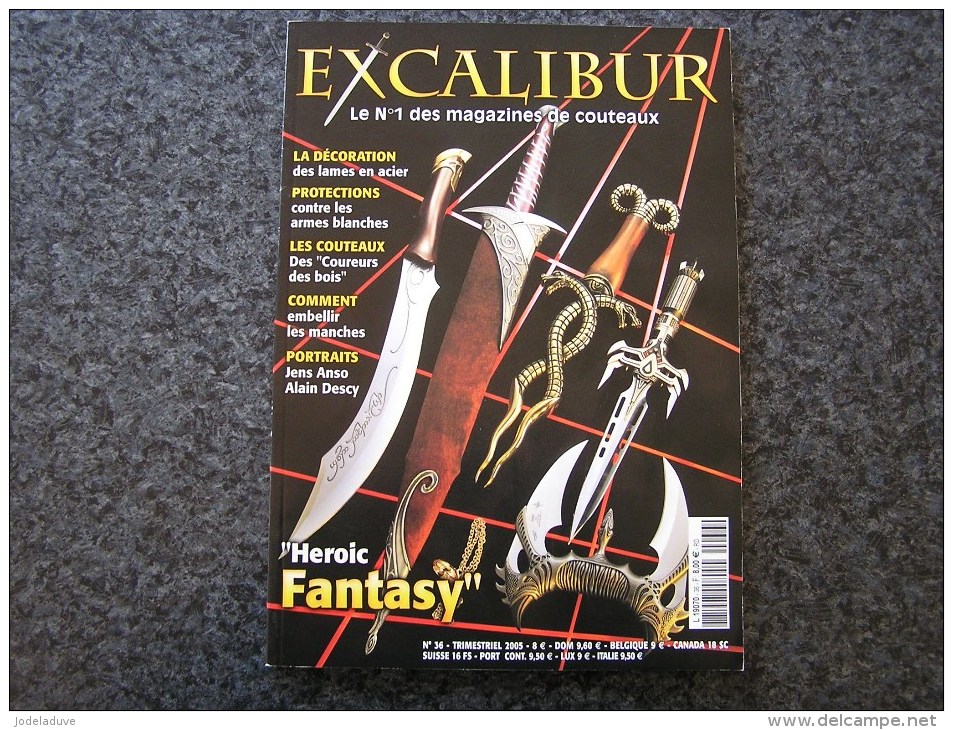 EXCALIBUR Revue N° 36 Couteaux GI ' S Système Coutellerie Coutelier Bois Canif Poignard 14 18 Dague Arme Baïonette - Weapons