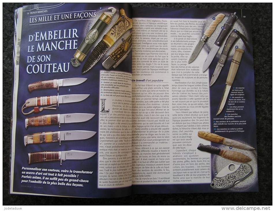 EXCALIBUR Revue N° 36 Couteaux GI ' S Système Coutellerie Coutelier Bois Canif Poignard 14 18 Dague Arme Baïonette - Weapons
