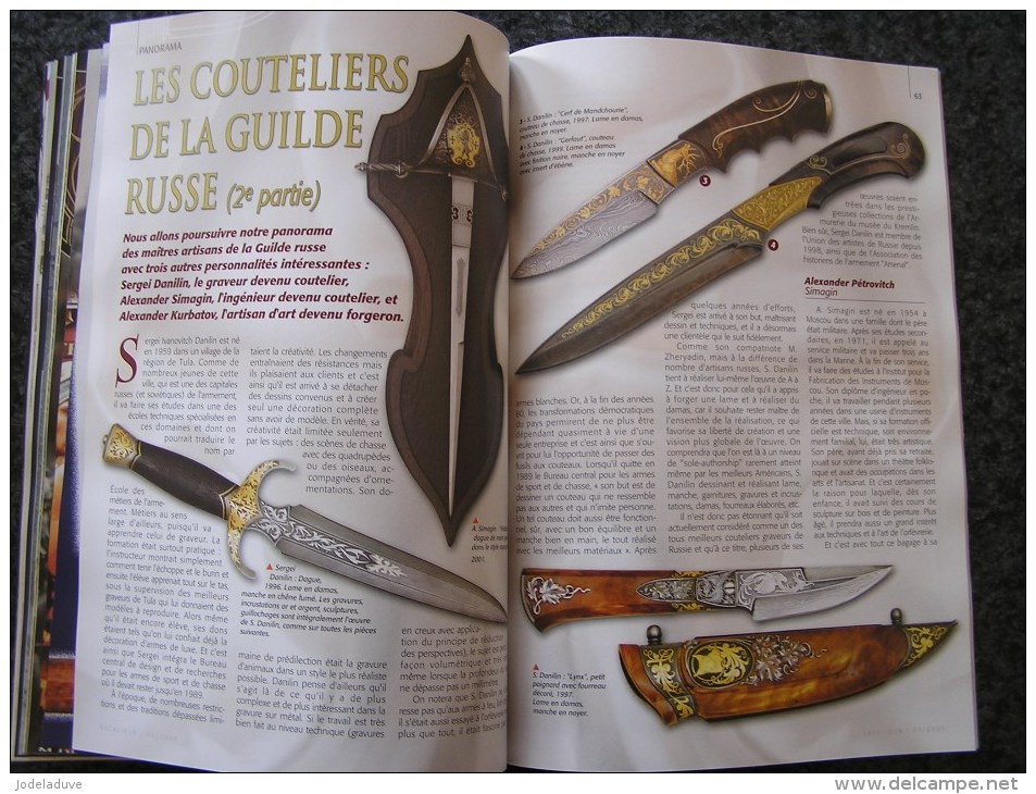 EXCALIBUR Revue N° 36 Couteaux GI ' S Système Coutellerie Coutelier Bois Canif Poignard 14 18 Dague Arme Baïonette