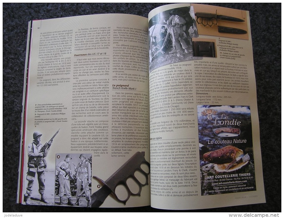 EXCALIBUR Revue N° 39 Couteaux Italien Trench Knife Système Coutellerie Coutelier Canif Poignard Dague Arme Baïonette