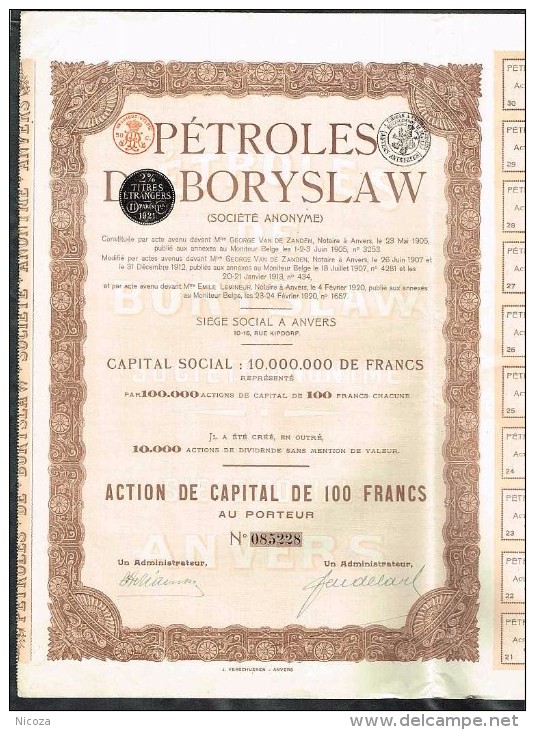 BENN086 Lot 5x Petroles De Boryslaw. - Autres & Non Classés