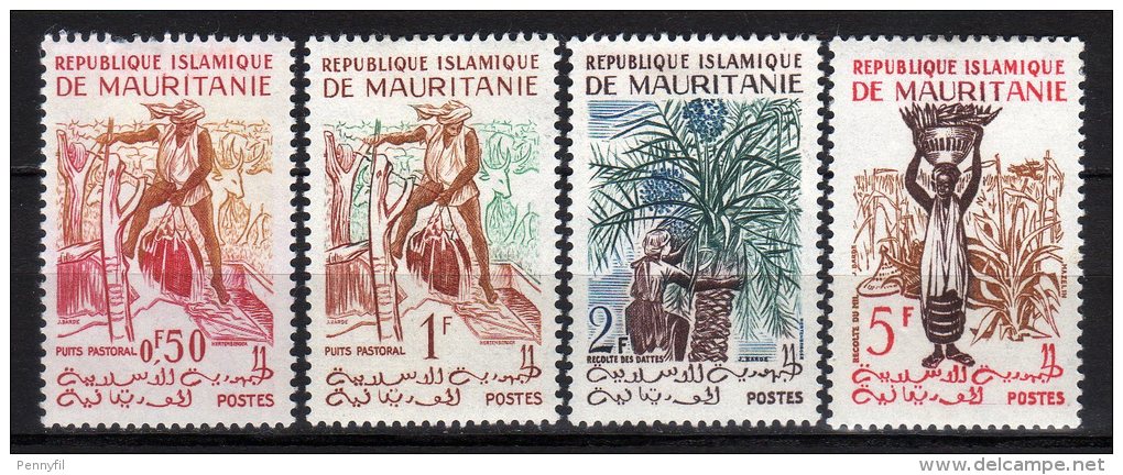 MAURITANIE - 1960/62 Scott# 119+120+121+124 * - Mauritania (1960-...)