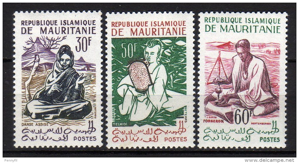 MAURITANIE - 1960/62 Scott# 129+130+132 * - Mauritania (1960-...)