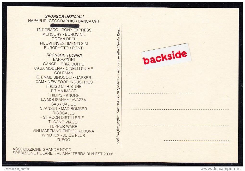 ARCTIC, ITALIA, Card Spedizione Al Polo Nord  2000 ,  Look Scans !! 8.10-07 - Spedizioni Antartiche