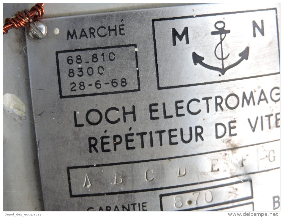 LOCH ELECTRO MAGNETIQUE - REPETITEUR DE VITESSE - BEN  1968 - MARINE NATIONALE à voir ..........