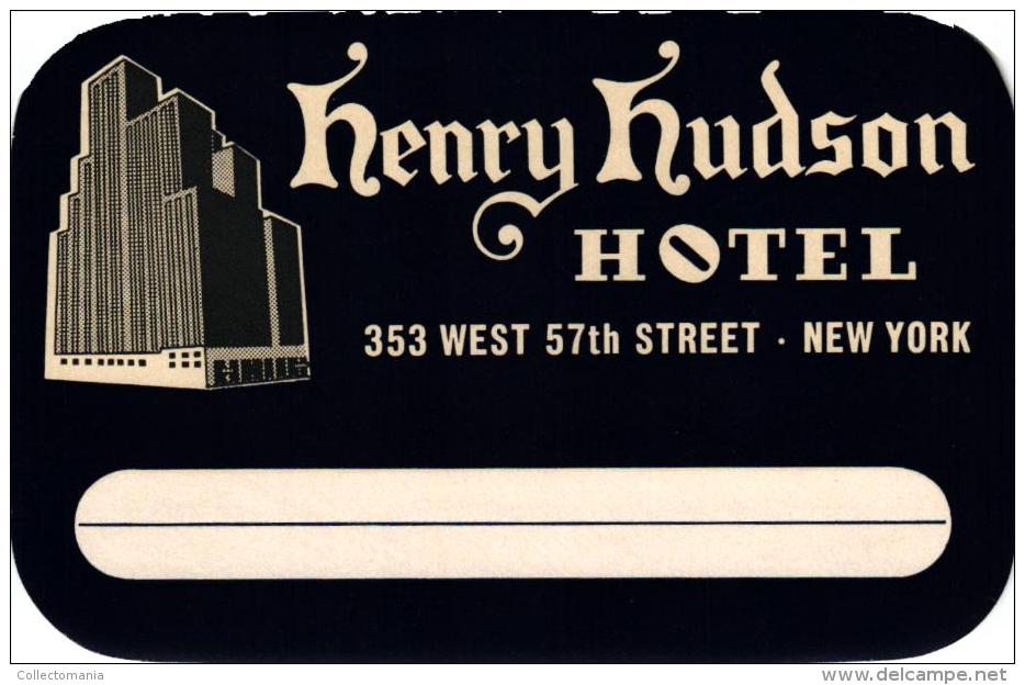 35 HOTEL Labels USA Oregon Boston Idaho Chicago New York Texas Washington Viginia Tennessee