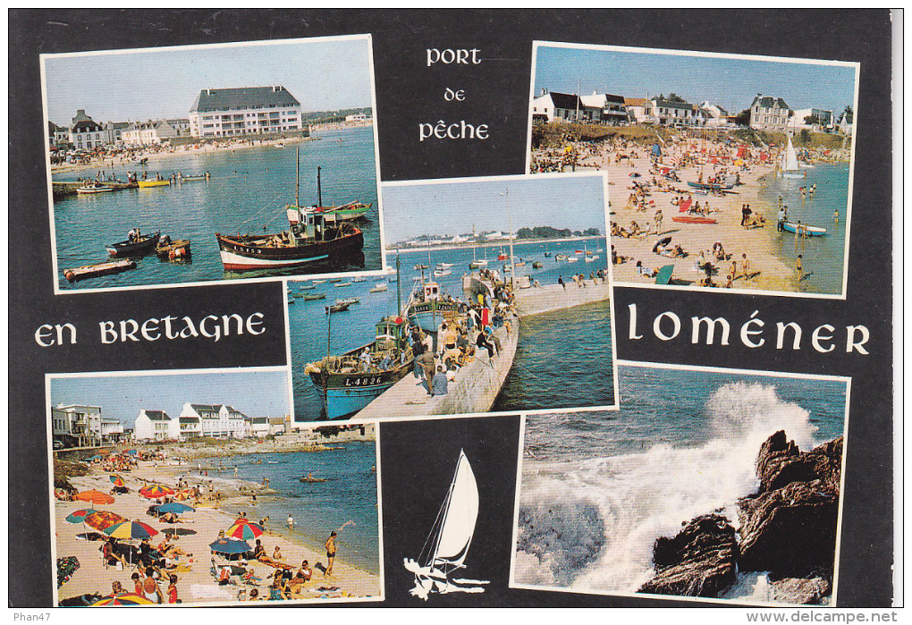 PLOEMEUR (56-Morbihan), LOMENER Port De Pêche, Jetée, Chalutier, Plage, Anse Du Stolé, Rochers, Ed. Belles Editions - Ploemeur