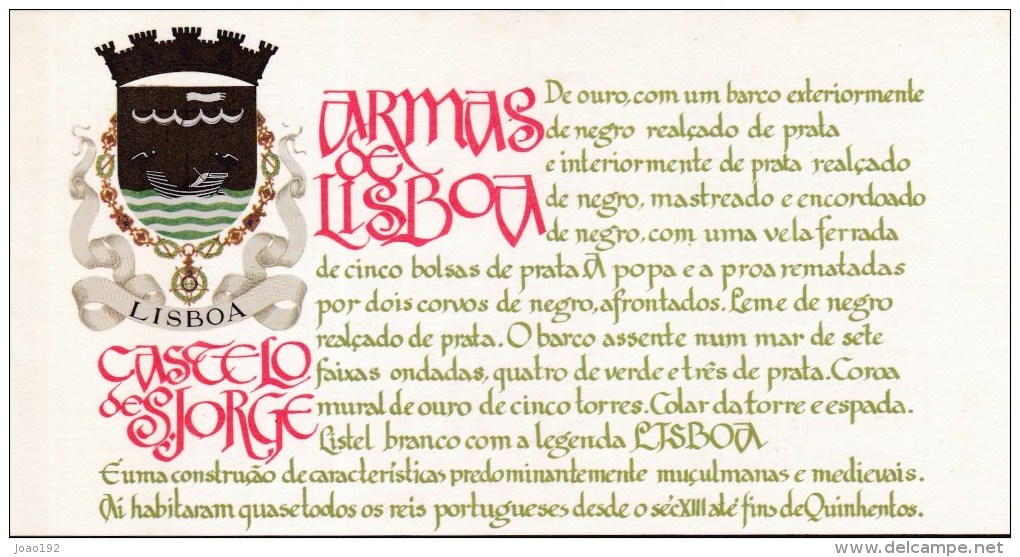 1987 - Caderneta Afinsa Nº 54 - 1816. Castelo De S. Jorge E Brasão De Lisboa. Bloco De 4 Selos Novos Sem Charneira - Neufs