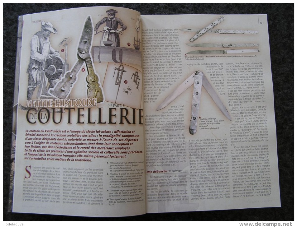 EXCALIBUR Revue N° 40 Couteaux Histoire De La Coutellerie Coutelier Canif Poignard Dague Arme Baïonette - Weapons