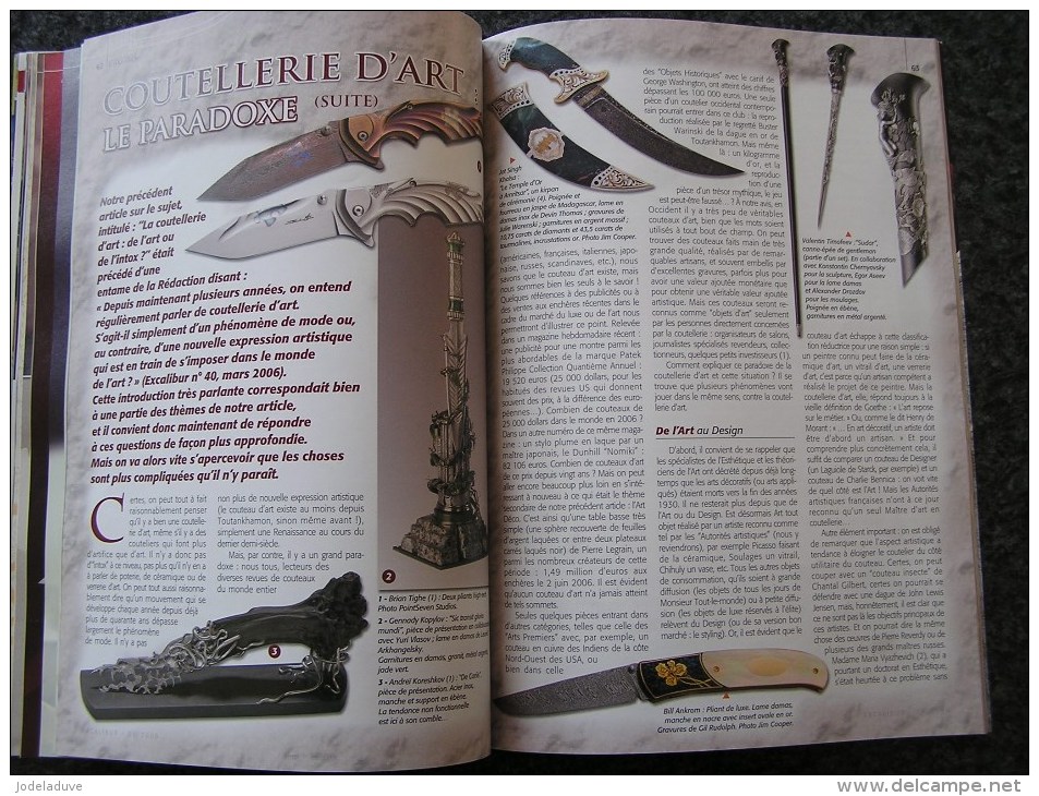 EXCALIBUR Revue N° 42 Couteaux Provence Coutellerie Le Capucin Coutelier Canif Poignard Baïonette