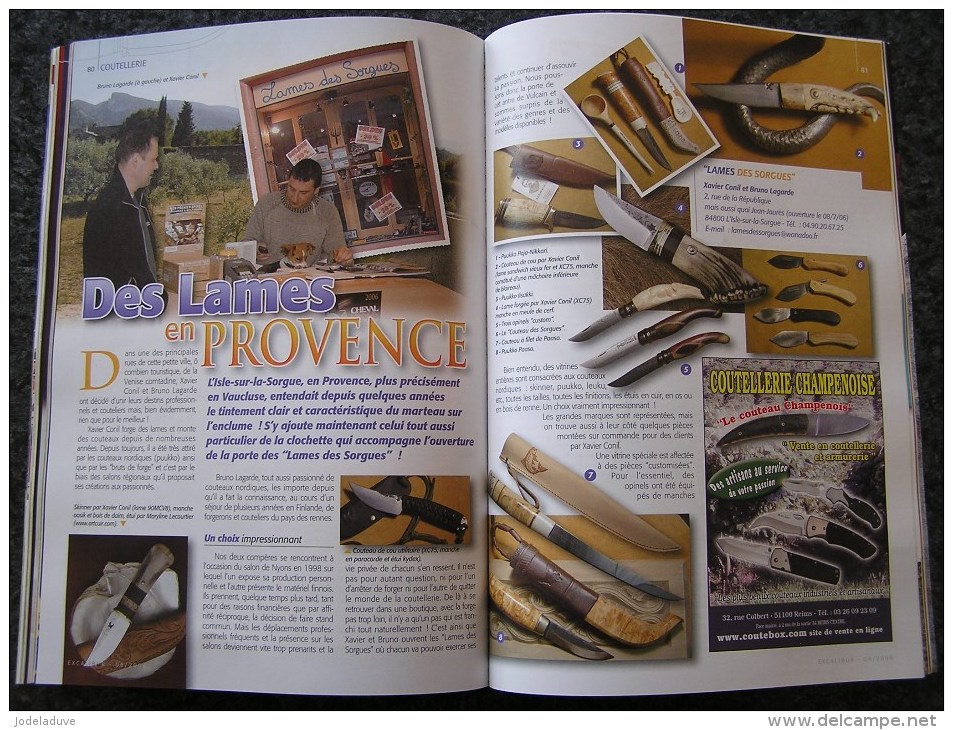 EXCALIBUR Revue N° 42 Couteaux Provence Coutellerie Le Capucin Coutelier Canif Poignard Baïonette