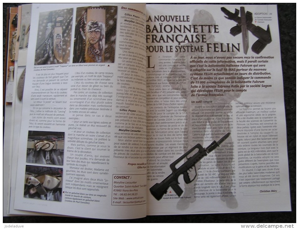 EXCALIBUR Revue N° 43 Couteaux Histoire Coutellerie Vosges Coutelier Serpettes Canif Poignard Baïonette