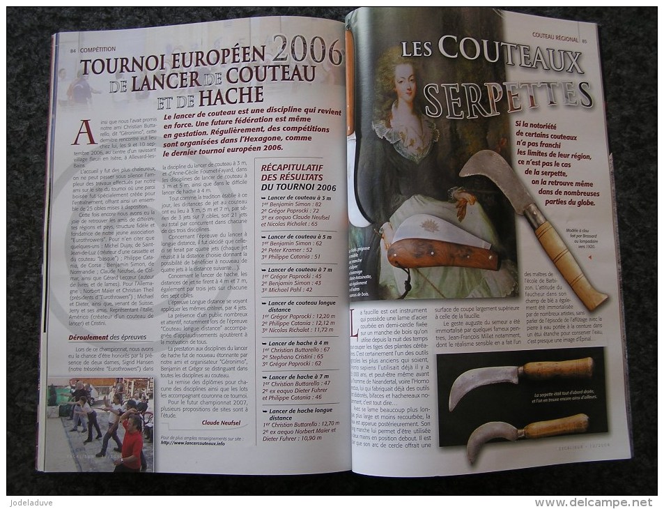 EXCALIBUR Revue N° 43 Couteaux Histoire Coutellerie Vosges Coutelier Serpettes Canif Poignard Baïonette