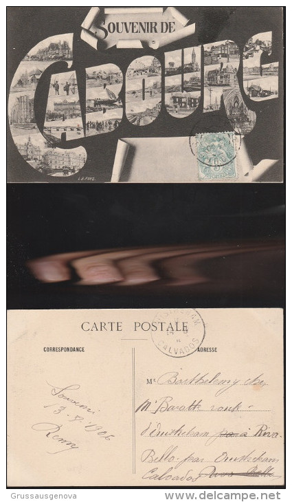 1894) SOUVENIR DE CABOURG MULTIVUES VEDUTINE MULTIVEDUTE VIAGGIATA 1906 - Cabourg