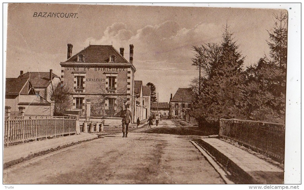 BAZANCOURT (CARTE ALLEMANDE) - Bazancourt