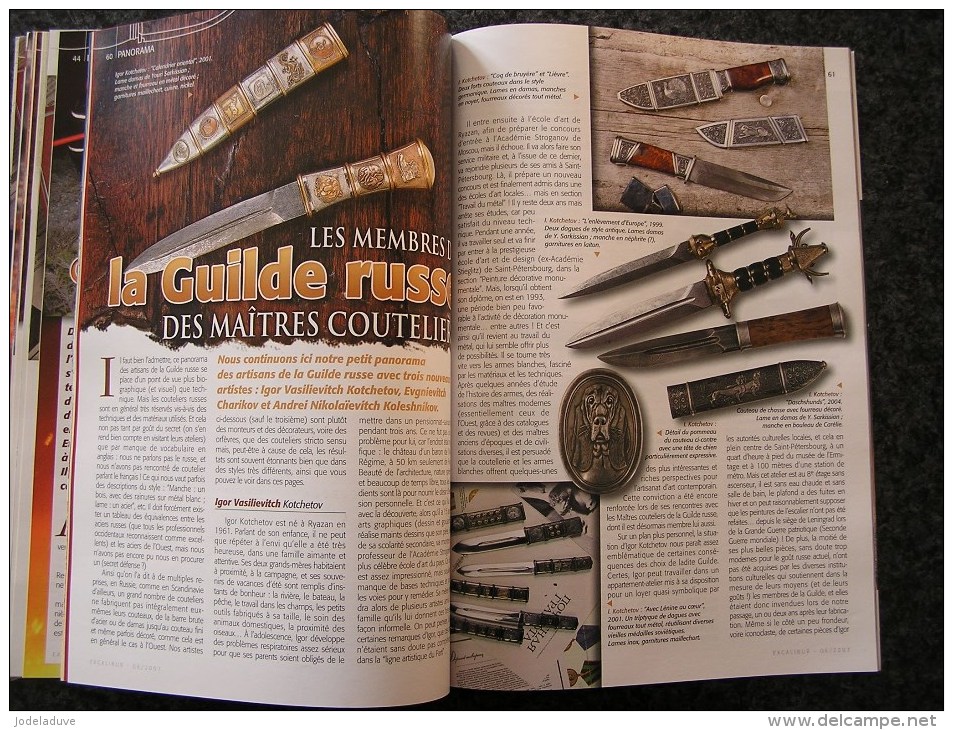 EXCALIBUR Revue N° 45 Couteaux Basque Rescue Guide Russe  Histoire Coutellerie Coutelier Canif Poignard Baïonette