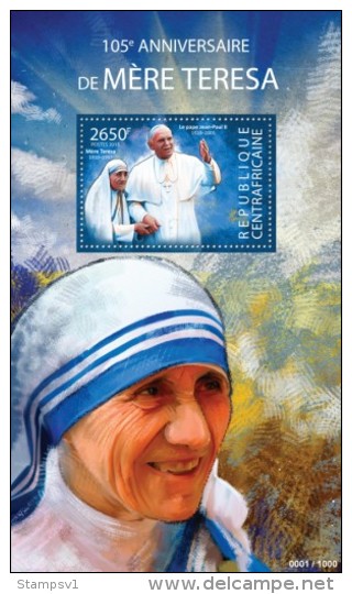 Central African Republic. 2015 Mother Teresa. (315b) - Mère Teresa