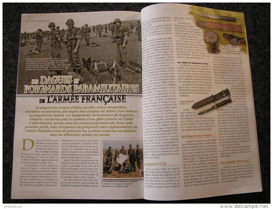 EXCALIBUR Revue N° 50 Couteaux Colonies Françaises Rambo Histoire Coutellerie Coutelier Canif Dagues Armée Française