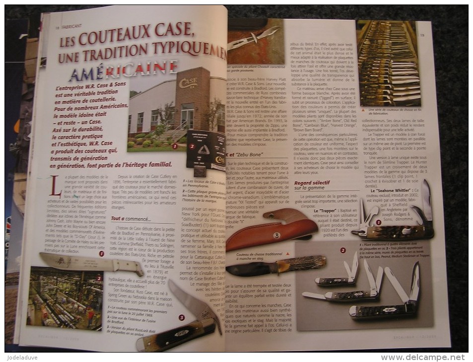 EXCALIBUR Revue N° 51 Couteaux Pélerins Pêche Ivoire Kindal Case Histoire Coutellerie Coutelier Canif Dagues Poignard - Weapons