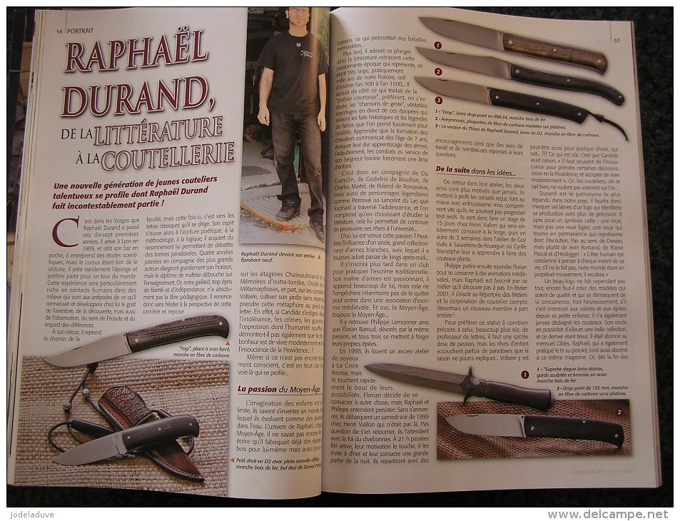 EXCALIBUR Revue N° 51 Couteaux Pélerins Pêche Ivoire Kindal Case Histoire Coutellerie Coutelier Canif Dagues Poignard