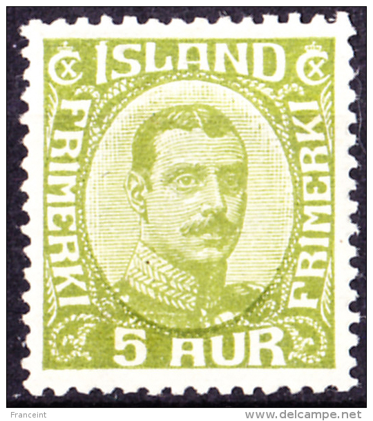 Iceland Christian X  5 Aur MNH Scott 112. - Ongebruikt