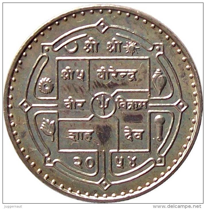 VISIT NEPAL YEAR 1998 RUPEE 10 COPPER-NICKEL COIN NEPAL 1997 KM-1118 UNCIRCULATED UNC - Népal