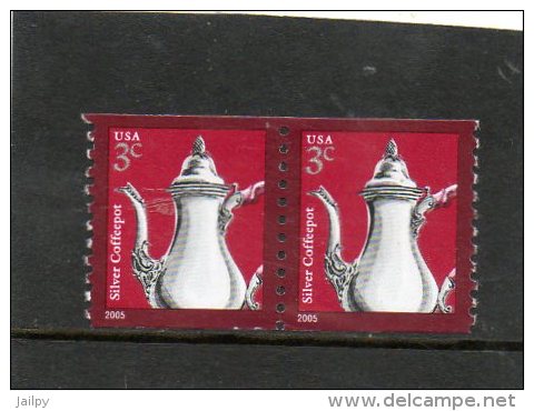 ETATS-UNIS    5 Timbres Se Tenant  3 C         2005 Réimpression De 2013     Scott: 3759a    Roulette    Neufs - Rollenmarken