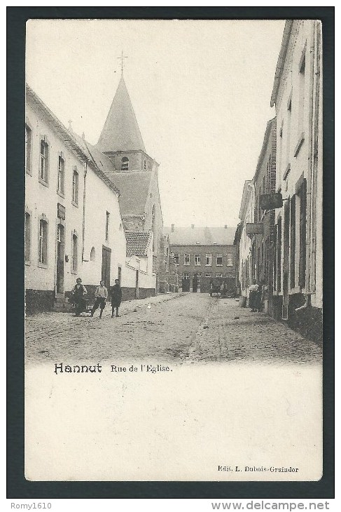 HANNUT -  Rue De L´Eglise - Voyagée En 1903. - Hannuit
