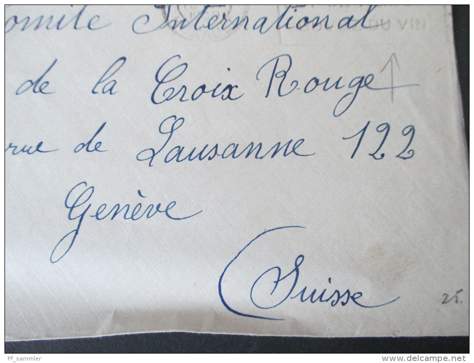 Frankreich 1940 Kriegsgefangenpost / Prisonnier De Guerre. Franc-Port. Le Vin Est Un Aliment Buyez Du Vin. Croix Rouge - Briefe U. Dokumente