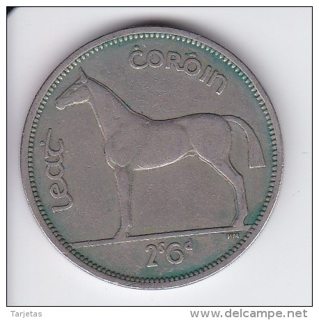 MONEDA DE IRLANDA DE 1 CROWN DEL AÑO 1959  (COIN) CABALLO-HORSE - Ireland