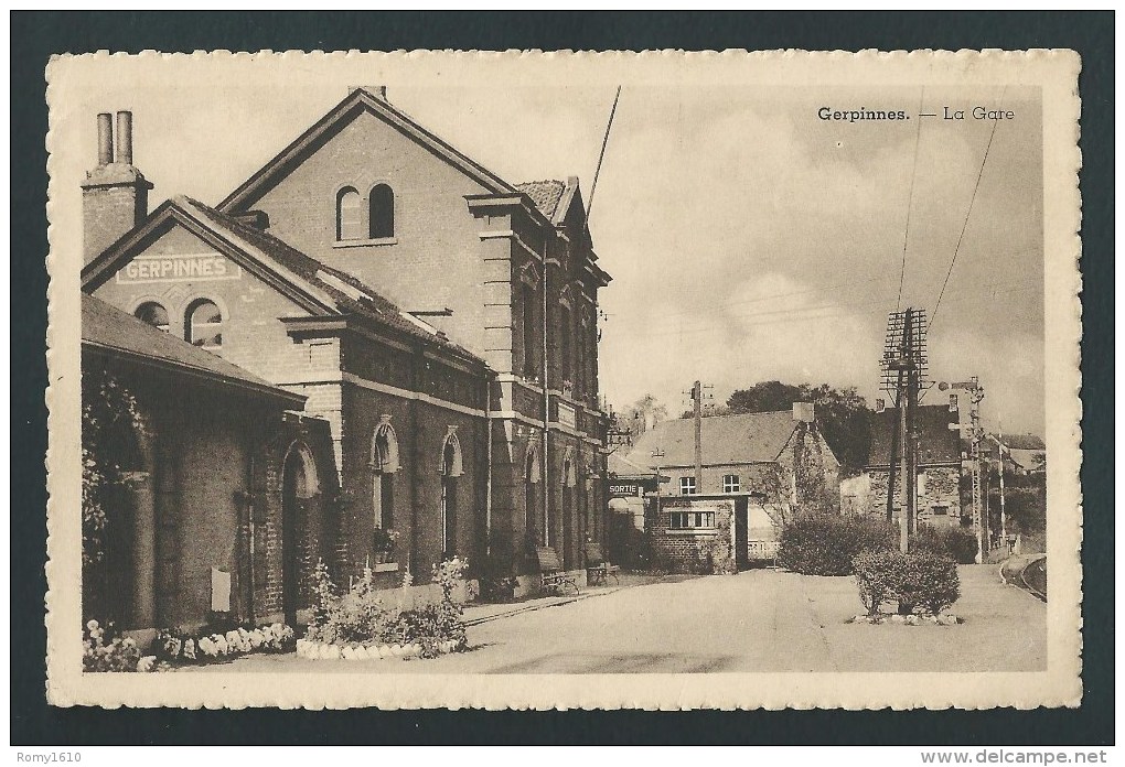 Gerpinnes -    La Gare.  Voyagée. - Gerpinnes