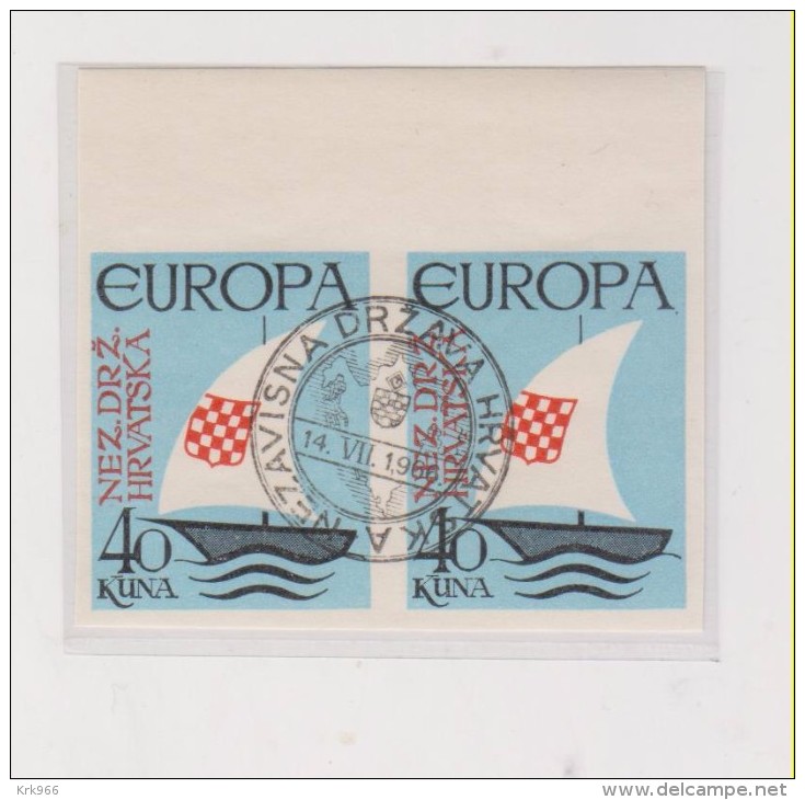 CROATIA.EXILE EUROPA CEPT ,used Pair - Croazia