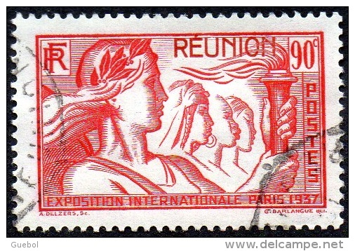 Réunion Obl. N° 153 - Exposition Internationale 90cts Rouge - Oblitérés