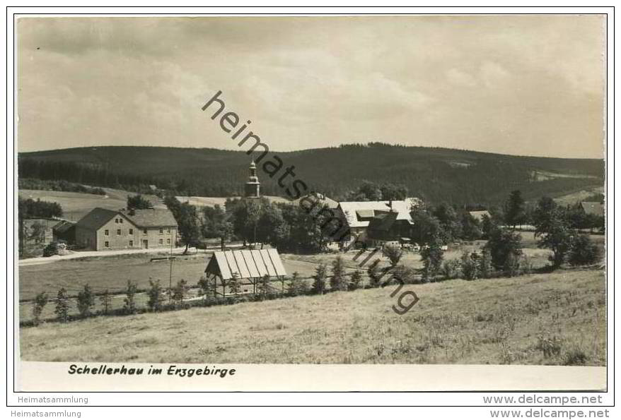 Schellerhau - Teilansicht - Foto-AK Handabzug - Schellerhau