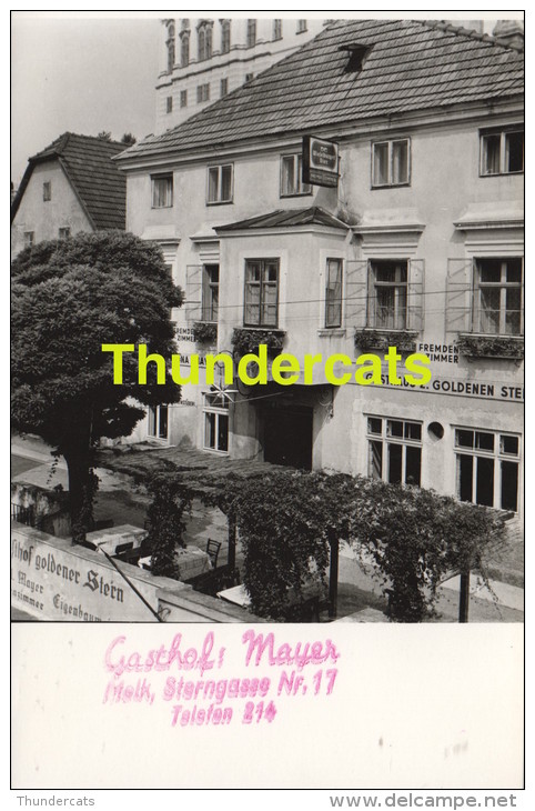 CPSM FOTO PHOTO GASTHOF MAYER MELK STERNGASSE 17 - Melk