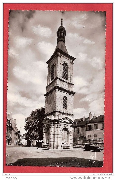 M620 58 DECIZE LA TOUR DE LA PLACE DE L'HOTEL DE VILLE  VOITURE 1958 CACHET POINTILLE BEARD 2 SCANS - Lettres & Documents