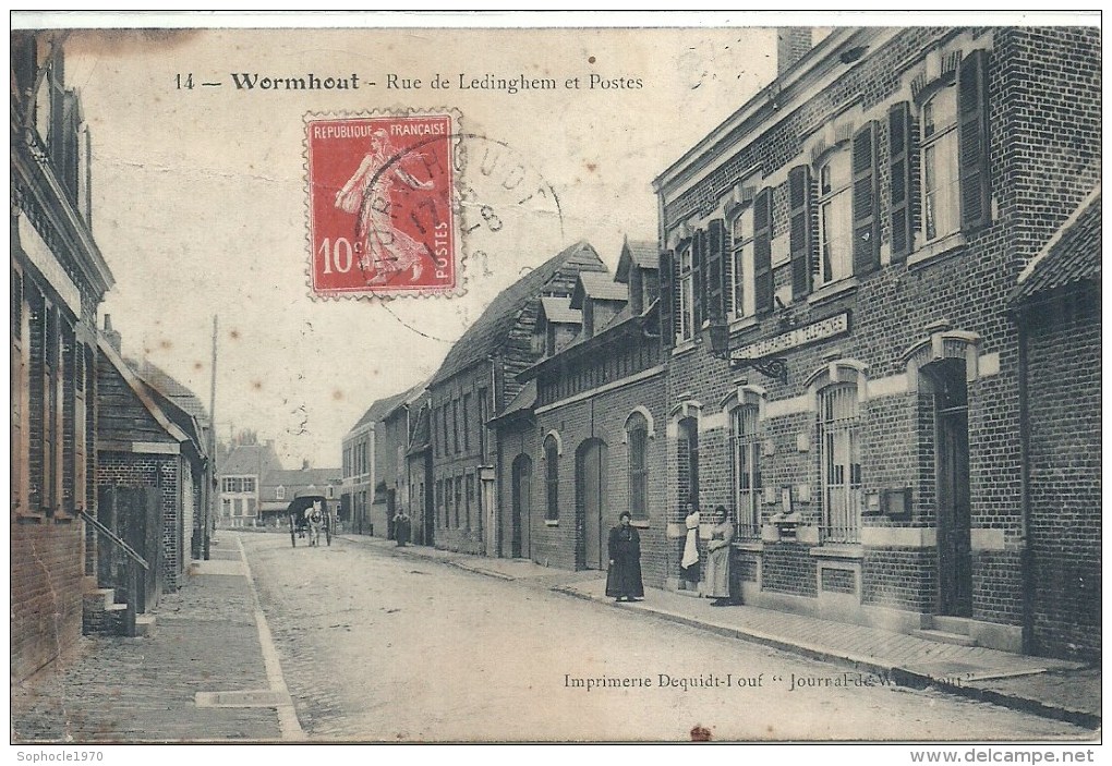 NORD PAS DE CALAIS - 59 - NORD - WORMHOUT - Rue De Ledinghem Et Postes - Wormhout