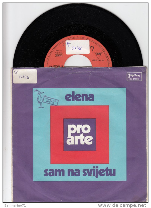 Vinyl Singl Records PRO ARTE Elena, Sam Na Svijetu - Disco, Pop