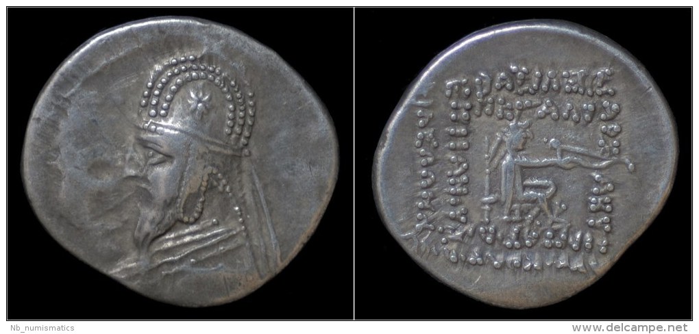 Parthian Kingdom Orodes I AR Drachm - Greche