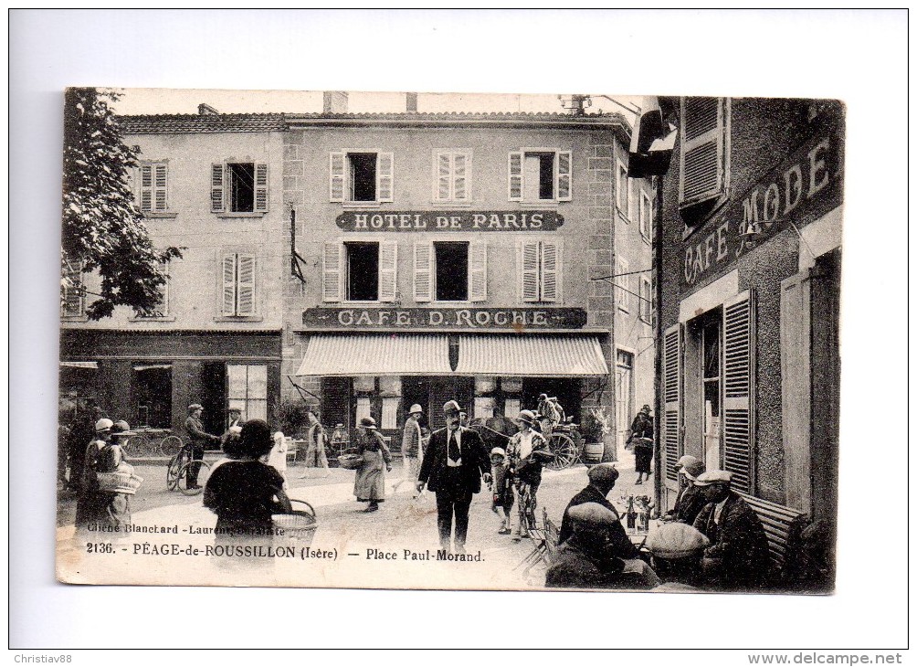 PEAGE-de-ROUSSILLON (38) - Place Paul Morand - Très Animée (a) - Autres & Non Classés