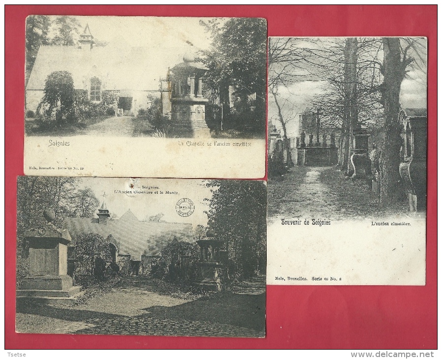 Soignies -L'Ancien Cimetière - 3 Cartes ( Voir Verso ) - Soignies