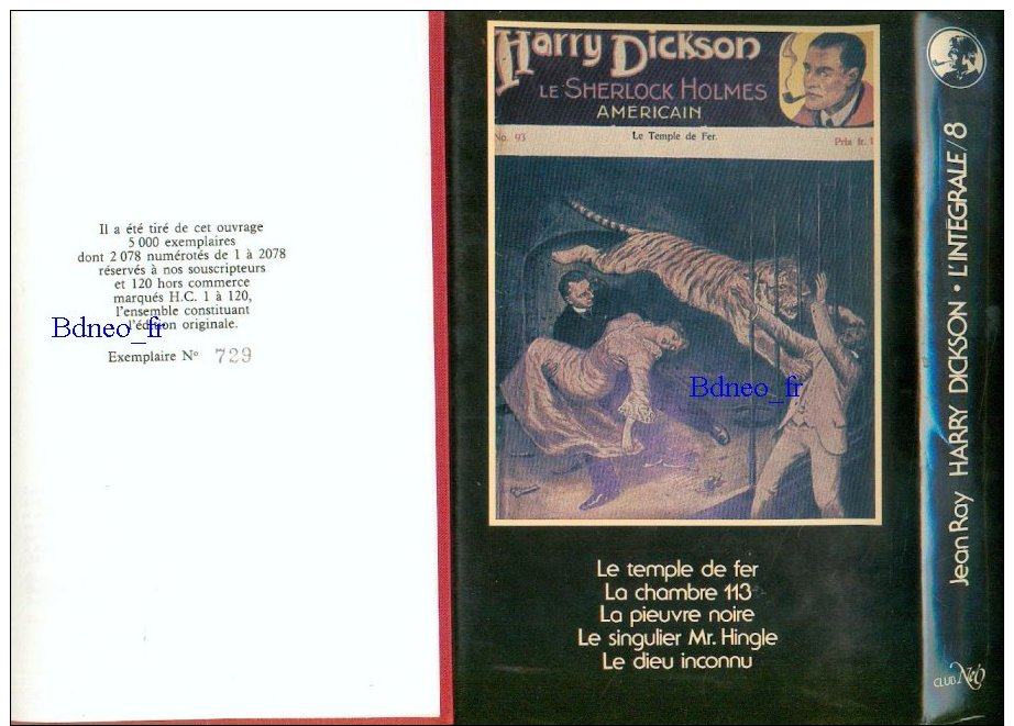 No PAYPAL !! : NÉO Jean RAY ( John Flanders Nicollet ) Intégrale Harry Dickson 8 TL N°,Éo Oswald Néo 1985 TTBE/NEUF - NEO Nouvelles Ed. Oswald
