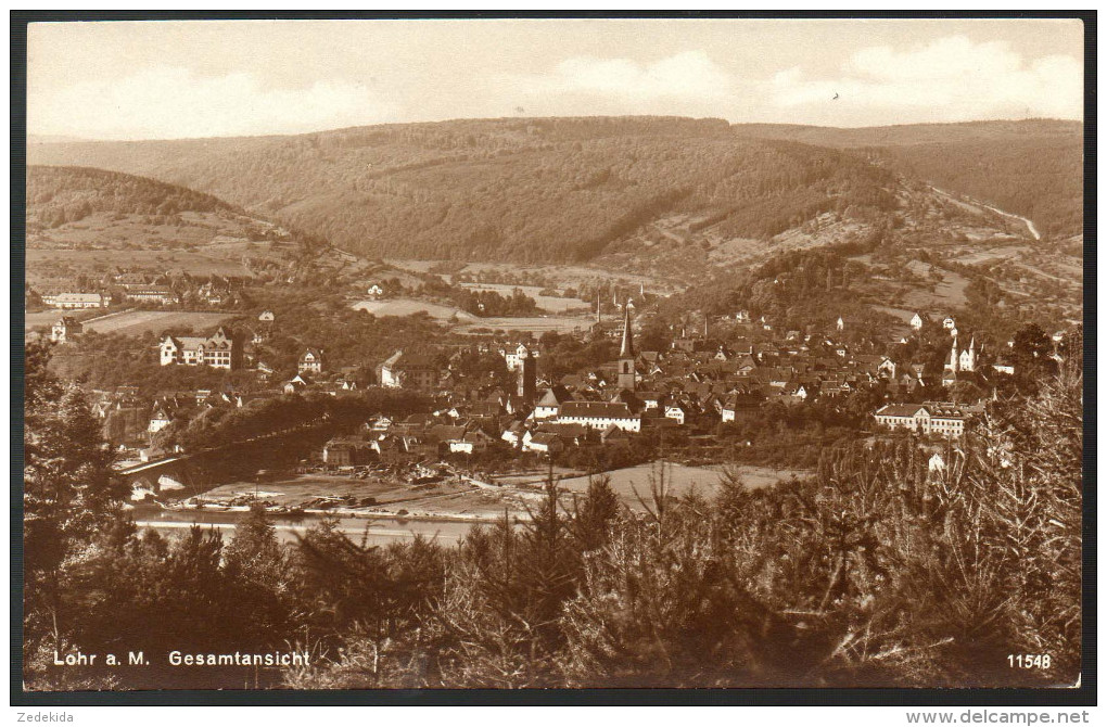 0949 - Alte Foto Ansichtskarte - Lohr Am Main Gesamtansicht N. Gel TOP - Lohr