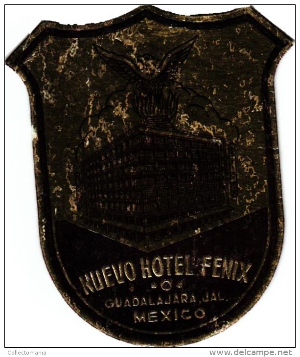 49 HOTEL Labels MEXICO La Paz Acapulco Oaxaca Guadalajara Saltillo Valles Monclova Merida Chapala Bolivar Monterrey