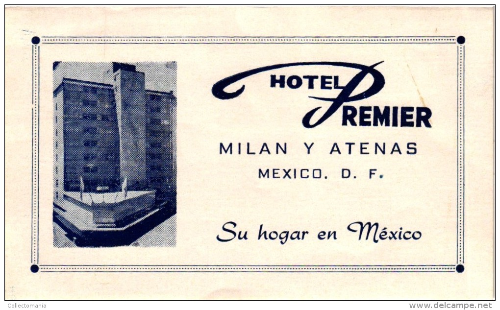 49 HOTEL Labels MEXICO La Paz Acapulco Oaxaca Guadalajara Saltillo Valles Monclova Merida Chapala Bolivar Monterrey